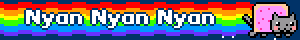 Nyan Cat blinkie that says nyan nyan nyan